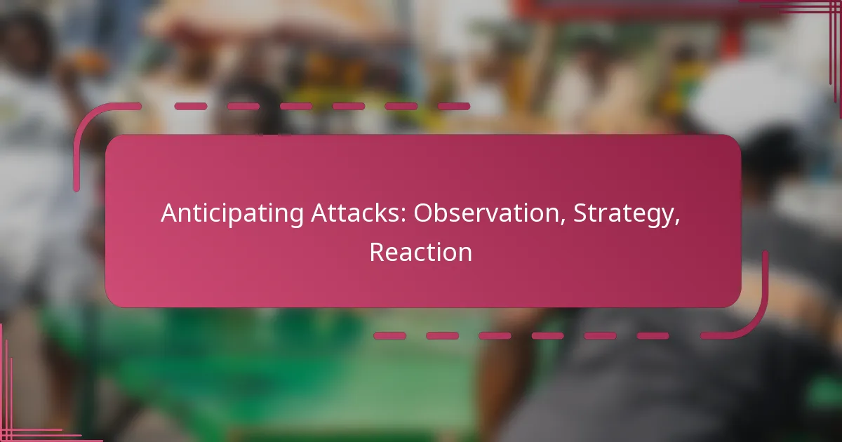 Anticipating Attacks: Observation, Strategy, Reaction