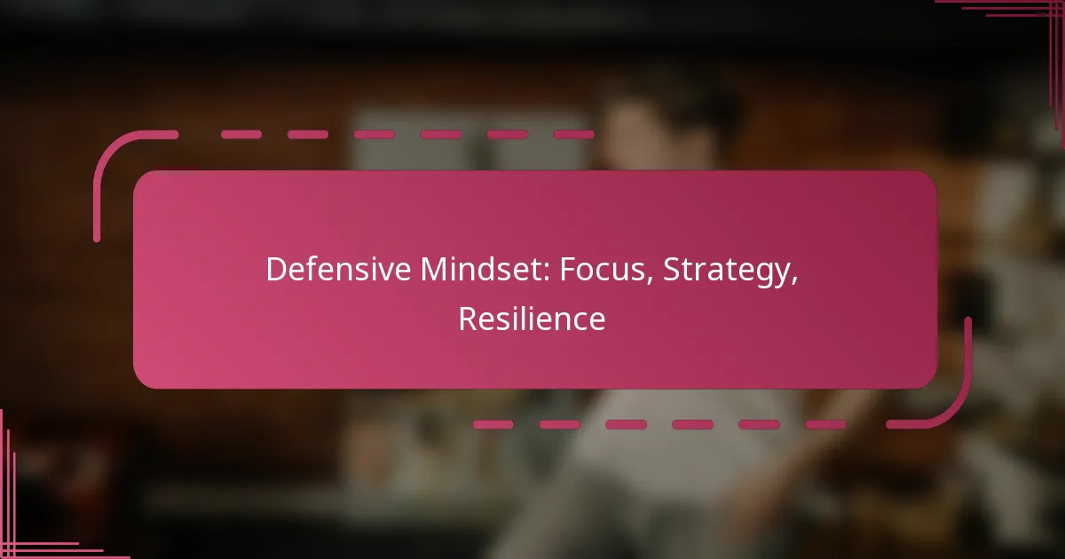 Defensive Mindset: Focus, Strategy, Resilience