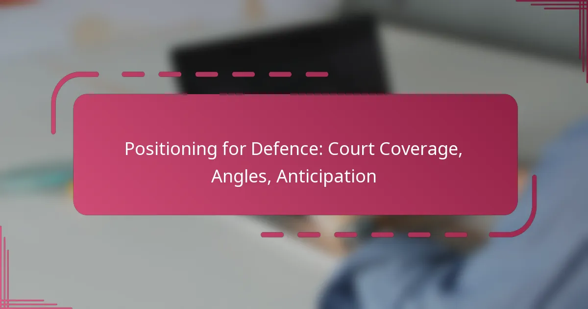 Positioning for Defence: Court Coverage, Angles, Anticipation