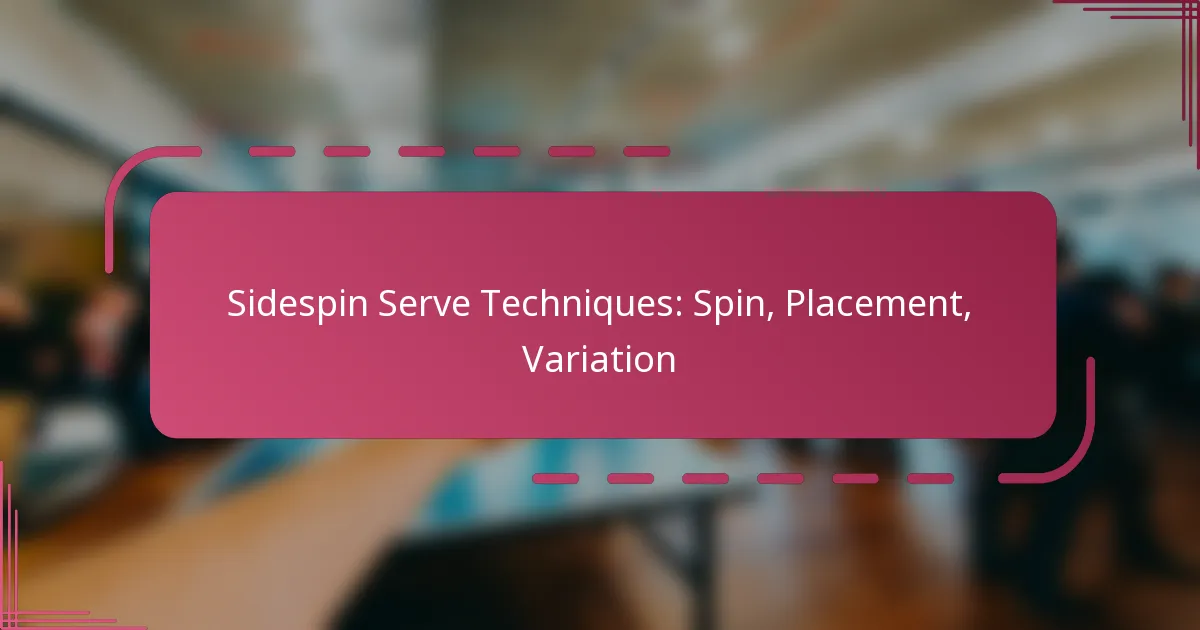 Sidespin Serve Techniques: Spin, Placement, Variation