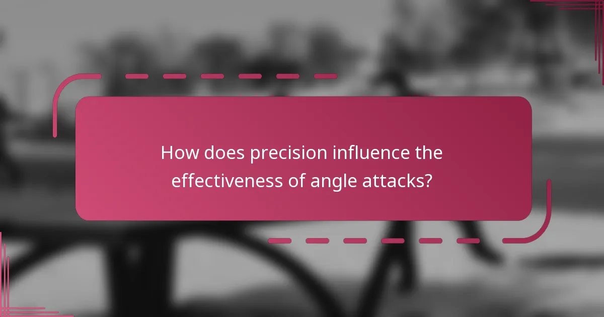 How does precision influence the effectiveness of angle attacks?