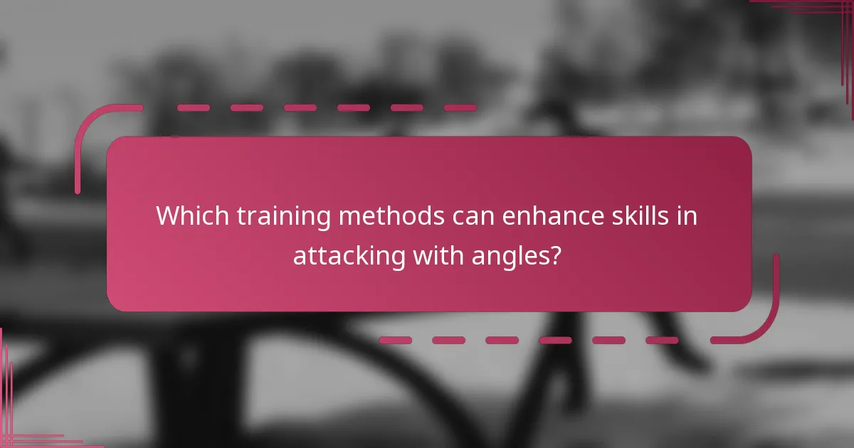 Which training methods can enhance skills in attacking with angles?